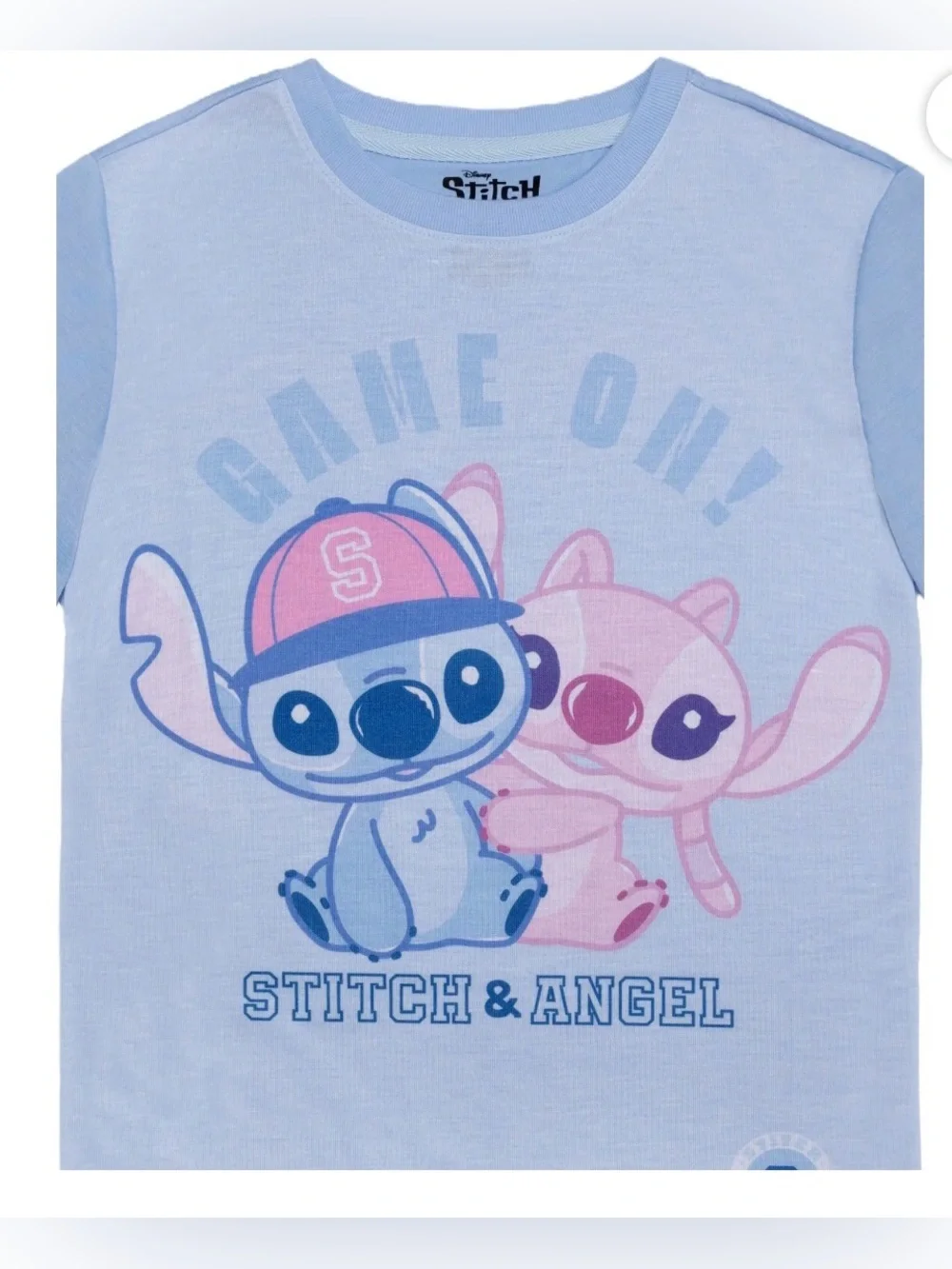 NWT Disney Stitch & Angel Girls Blue Sleep Shirt Nightgown Pajama S 6/6X